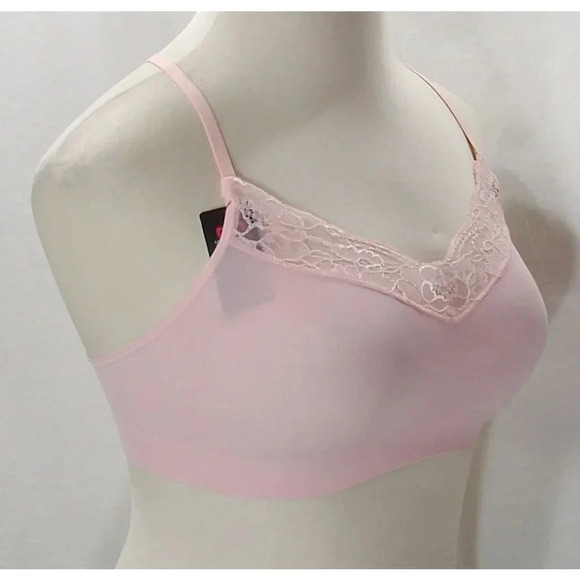 MEDIUM Maidenform DM7968 Fit To Flirt Seamless Lace T-Back Pink NWT New wit - Picture 2 of 3